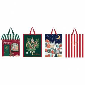 Vrećice ukrasne 18x23x10cm novogodišnje Interdruk sort