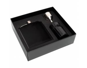 Pljoska metalna+4 čašice u poklon kutiji Madonie Schwarzwolf F5000200AJ3