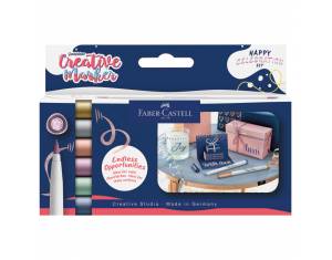Marker permanentni dekorativni brush Metalic pk6 Faber Castell 161006 sort blister