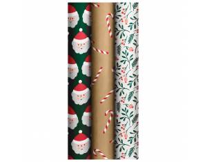 Papir ukrasni rola 70x1000cm  Xmas novogodišnji Stewo 1639 99