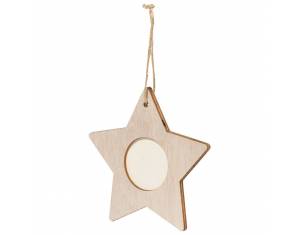Ukras drveni zvijezda Makito 20116-01 natur
