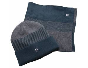 Set poklon muški kapa i šal Pierre Cardin 2VB01 plavo-sivi