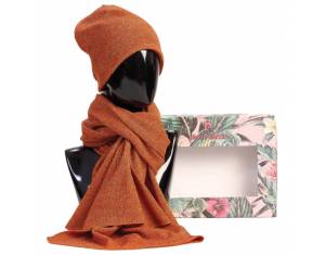 Set poklon ženski kapa i šal Pierre Cardin 1085 naranđasti