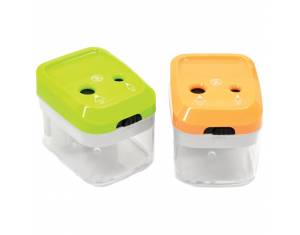 Šiljilo stolno na struju i bateriju 2rupe Cayman Fandy prozirno sortirano blister