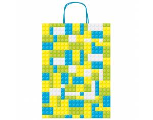 Vrećice ukrasne 26x36x12cm kockice Rex-Saul Sadoch SDF26-275J pla/zel/žut